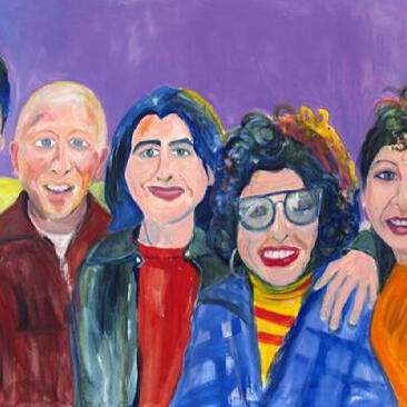 Dyan Rosenberg & daughters - painting